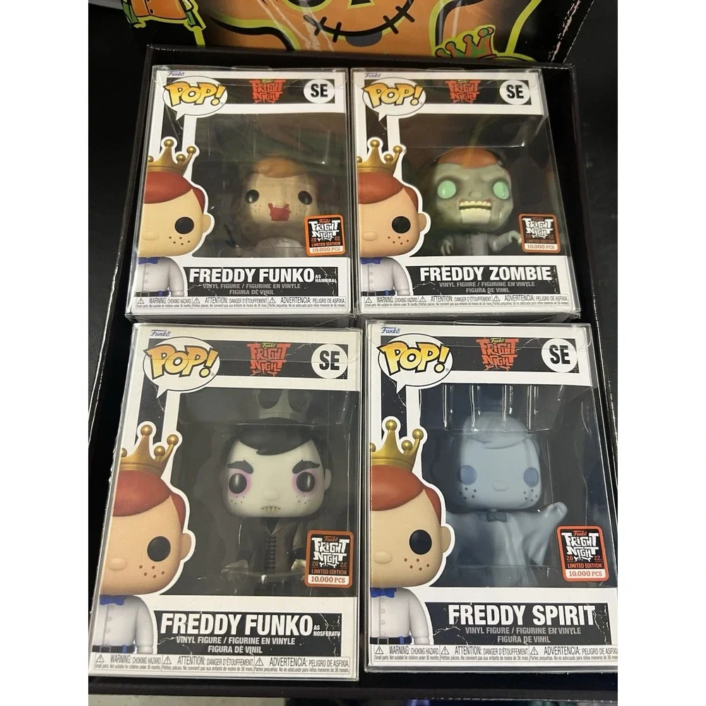 Funko Pop! Fright Night Freddy Lot Of 4, Hannibal,‎ Zombie, & Spirit Halloween